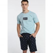 SIX VALVES - Camiseta manga corta lisa con detalle logo