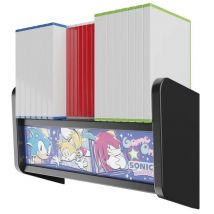 Lámpara Sonic Pared Arcade Gaming - Estantería de pared con soporte para videojuegos Sonic The Hedhehog - Lámpara de escritorio l Accesorios Gaming, Decoración de pared para habitación