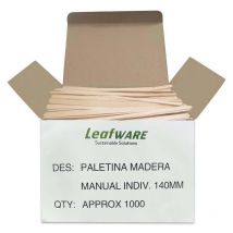 Mogort Paletinas de Madera Leafware 1000 Unidades 140mm Sin Plásticos