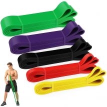 ALLINLIFE Bandas Elasticas Musculacion[Set of 5 Or 8], Gomas Elasticas Musculacion Cintas Elasticas Musculacion con Bolsa de Transporte para Entrenar Powerlifting Fitness  Yoga, Pilates, Crossfit,