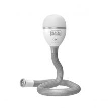 Black & Decker SNAKE Linterna LED 3,6V, 500 Lúmenes, Luz Flexible 2 en 1, Batería Integrada 2,5Ah, Recargable con Cable USB