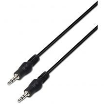 Cable estéreo aisens a128-0144/ jack 3.5 macho - jack 3.5 macho/ 10m/ negro