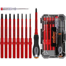 Juego de Destornilladores Eléctricos VDE 1000V Aislados con Puntas Intercambiables y Estuche Organizador Juego De Herramientas Para Reparación De Electricista