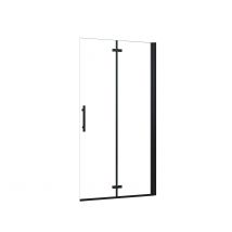 AICA Walk in 2 hojas plegables con Perfil Negro Mate, estilo industrial, 5 mm cristal templado, Easyclean, Tamaño:(1045-1065)x1900mm