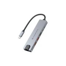 Base Conceptronic DONN29G para portátil y replicador de puertos Cableado USB 3.2 Gen 2 (3.1 Gen 2) Tipo-C Gris