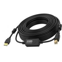 Cable Amplificador Vision 10m USB 2.0 Negro - Potencia Tu Conexión USB