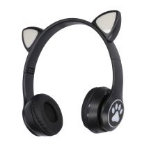 Auriculares inalámbricos Extralink kids con orejas de gato negros