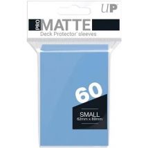 Protector de baraja Ultra Pro - Fundas de tamaño pequeño azul claro mate 60 Pro - Tamaño japonés