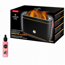 Ámbar Perfums ZenGlow Humidificador Aromático – Efecto Llama LED, Silencioso y Auto Apagado