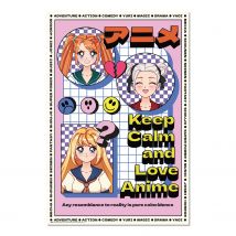 Grupo Erik Póster Anime Keep Calm and Love Anime - Lámina decorativa Keep Calm/Póster Keep Calm - Decoración anime, póster anime