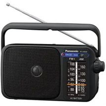 Panasonic RF-2400DEG-K - Radio Portátil Fm/am con Iluminación LED y Sintonizador Digital - Altavoz Amplio Rango 10 Cm - Fácil de Usar - Asa para Transportar - Color Negro