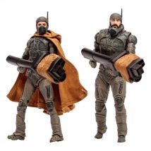 McFarlane Toys Dune: Parte Dos Stilgar y Shishakli - Figuras de acción de 7 pulgadas, paquete de 2 etiquetas doradas, líderes Fremen increíblemente detallados con ultra articulación, cañones y