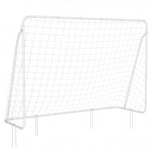 SONGMICS Portería de Fútbol Infantil, para Jardín, Patio, Parque, Playa, Tubo de Marco, Red de PE, 215 x 76 x 150 cm, Negro/Blanco