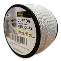 Cuerda Profesional Teletoldo para Pérgolas y Toldos – Uso Exterior Resistente a UV y Lluvia – 20 m – Larga Duración – Blanco