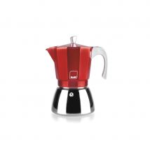 Cafetera Express italiana IBILI Elba Red 9 Tazas 450ml Aluminio fundido base de Acero inox, Apto para induccion