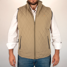 marca SC Original - Chaleco Hombre Vestir - Chaleco Rombos Caballero Caballo - Chaleco Acolchado - Tejido Exterior Polyester - Cuello Interior en Antelina - Con Dos Bolsillos y Cremallera - Fabricado
