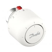 Danfoss Aero Ravl, válvula termostática de radiador con fuelle termostático, relleno de gas y sensor integrado, color blanco