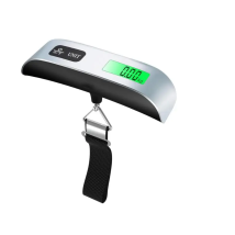 IPSDI Báscula colgante digital con retroiluminación para equipaje y báscula portátil para viajes, báscula de peso de maleta con pintura de goma, función de apagado automático,