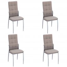 Pack 4 Sillas Salón Comedor Jana Estilo Moderno Color Marrón