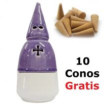 INCENSARIO NAZARENO DE CERAMICA,SEMANA SANTA,COLOR MORADO,cm,fespu