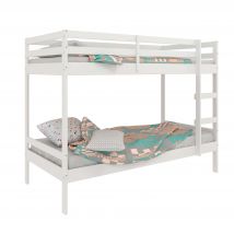 Litera Rabbit Fabricada con Madera Pino Sin Cajón Color Blanco 195x152x101 cm