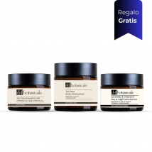 Dr Botanicals Exfoliante facial de árbol de té, hidratante corporal y crema hidratante de lavanda y vitamina C para el día y la noche