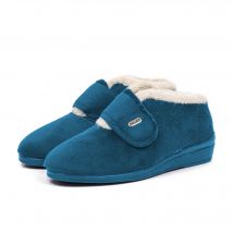 Botines Casa Mujer Invierno, Zapatillas Casa Cómodas, Botas Paño Cuña, Suela Caucho Talla 35-41 MADE IN SPAIN