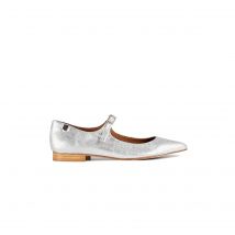 Bailarina Popa Arrecife Laminado Mujer Plata