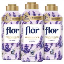 Flor Perfumador Para la Ropa Fragancia Lavanda 3x 720ml, Disolución Perfecta, Elegante