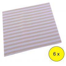 LOTE DE 6 MANTELES INDIVIDUALES COLOR CREMA - VINILO 30X45 cm