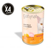 Dibaq Gatynat, pollo y calabaza, comida húmeda para gatos, pack pack 4 uds x 400 gr