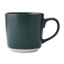 Taza de cerámica verde "La cafetière" con base sin esmaltar, 350 ml.
