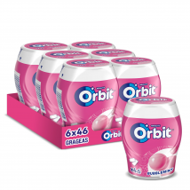 Orbit Botes Chicles Sin Azúcar Bubblemint de Frutas y Menta en grageas, 6 x 46 uds