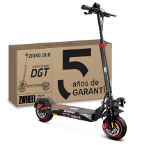 Zwheel Zrino Duo Patinete eléctrico adulto 2*1000W Rueda 10' tubeless, APP, IP54, Doble amortiguador, DGT/VMP Homologado