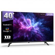 Smart TV 40 pulgadas Full HD Hey Google Official Assistant con control por voz. Televisor Android 14 - TD Systems K40DLK21GLE