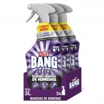 Cillit Bang - Spray Limpiador Suciedad y humedad, manchas negras para Baño, 3 sprays de 1L