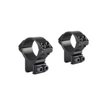 Monturas Hawke 30 mm Carril 9-11 mm Alta – 2 Piezas, ajuste seguro para visores de 30 mm, doble fijación hexagonal, cojín interior y pasador retráctil.