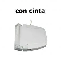 Recogedor Persiana Abatible para Montaje en Superficie con Cinta,Enrollador Persiana en Plástico color blanco,cm,fespu