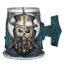 Taza Xxl Resina Ornamento Muerte Viking T