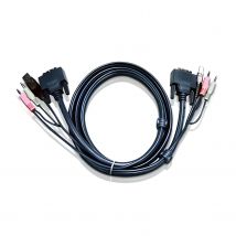 Aten cable kvm dvi-d single link usb de 3 m