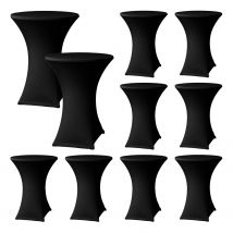 MegaPack 10 Fundas para Mesas Plegables Redondas Catering 80x110cm 7house