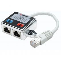 Intellinet 504195 2-Port Modular - Adaptador para cable Ethernet (RJ-45 hembra/hombre), blanco