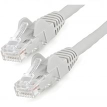 Cable Ethernet CAT6 de 50cm - LSZH - de Red de 10 Gigabits de 650mhz y Poe de 100W UTP Sin Enganches - Gris - CAT 6 - ETL (N6LPATCH50CMGR)