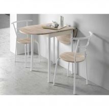 Momma Home Conjunto Mesa Cocina Extensible y 2 Sillas - Diseño Moderno, Ampliable Al Doble