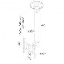 Soporte de Techo para TV Neomounts By Newstar - Negro