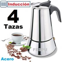 Cafetera Acero Inoxidable Inducción CUPERINOX 4 Tazas