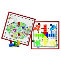 Aquamarine Juego de la Oca y Parchís con Tablero Doble