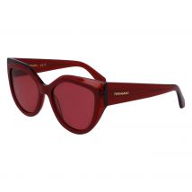 FERRAGAMO SF2004S Gafas, Transparente Borgoña/Borgoña, 53/18/140 para Mujer