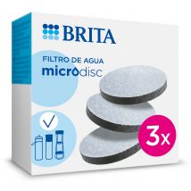 BRITA Filtros MicroDisc | Pack de 3 Unidades | Filtra hasta 150L | Reduce cloro y micropartículas | Mejora el sabor del agua | Sin BPA | Tecnología de carbón activado | Diseño compacto y sostenible