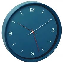 Reloj de Pared Analógico Tfa-dostmann 60.3056.06 | Movimiento Silencioso | Cuarzo | Cubierta de Cristal | Azul Petróleo | 315 X 50 X 340 Mm